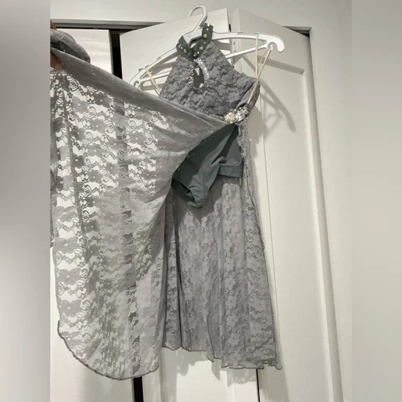 grey contemporary dance dress Molly Unitard Graphite Ns Rtw Elevé Dancewear